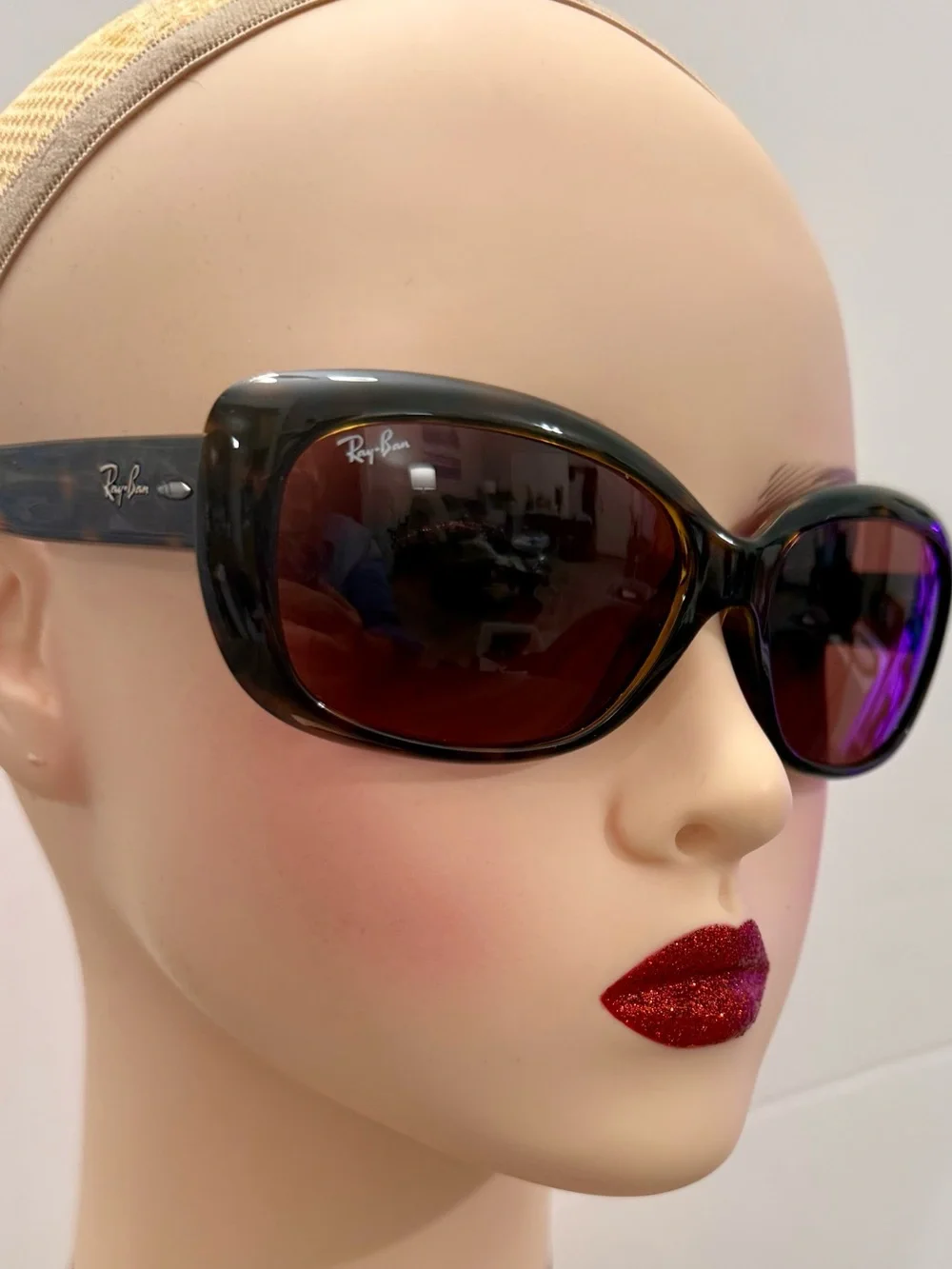 Ray-Ban Jackie Ohh Women's Polished Havana Sunglasses with Brown Glass Lenses